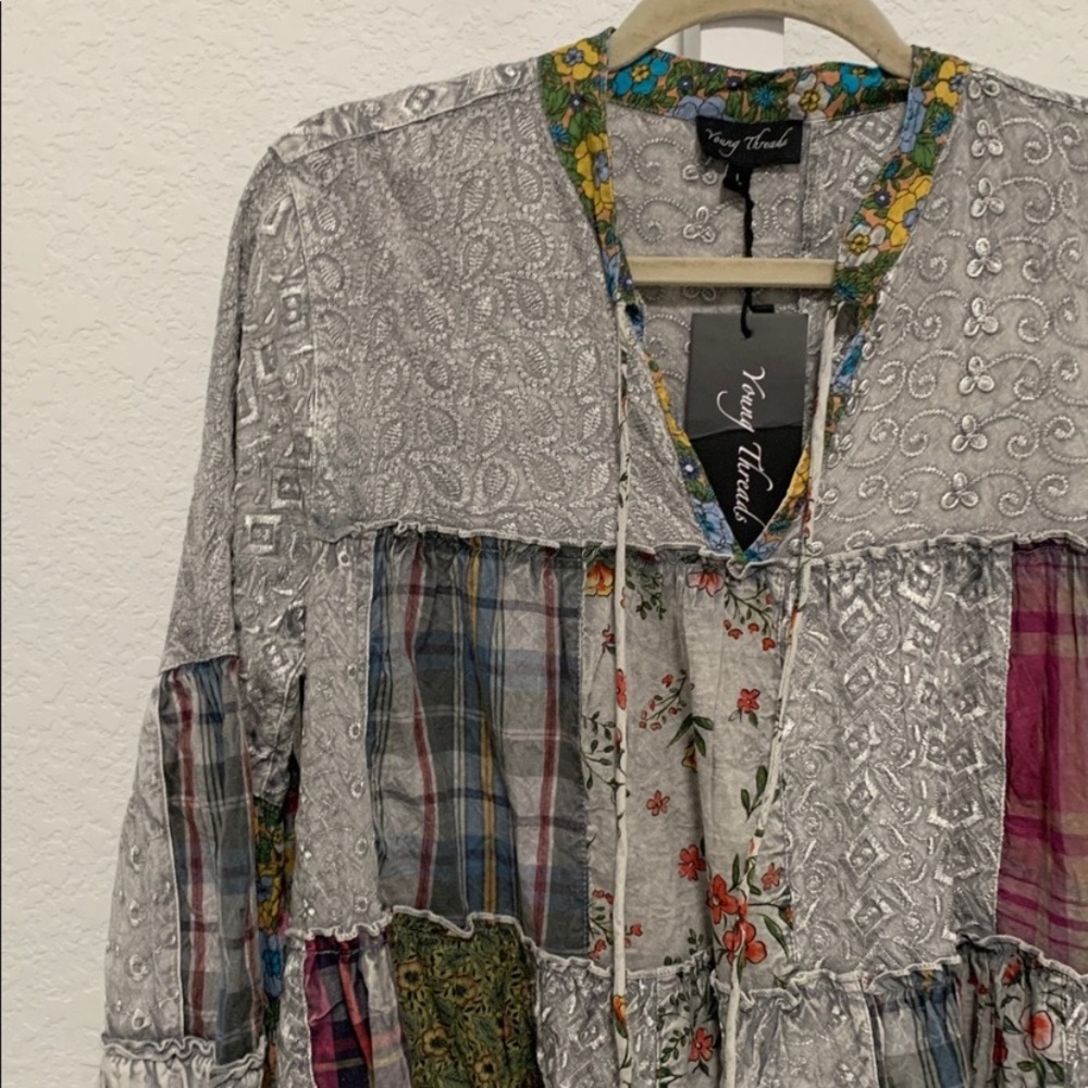 Young Threads Boho Patchwork Tunic Top - Picture 4 of 10
